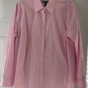 Lauren by Ralph Lauren Women’s 1X Pink 100% Cotton Blouse